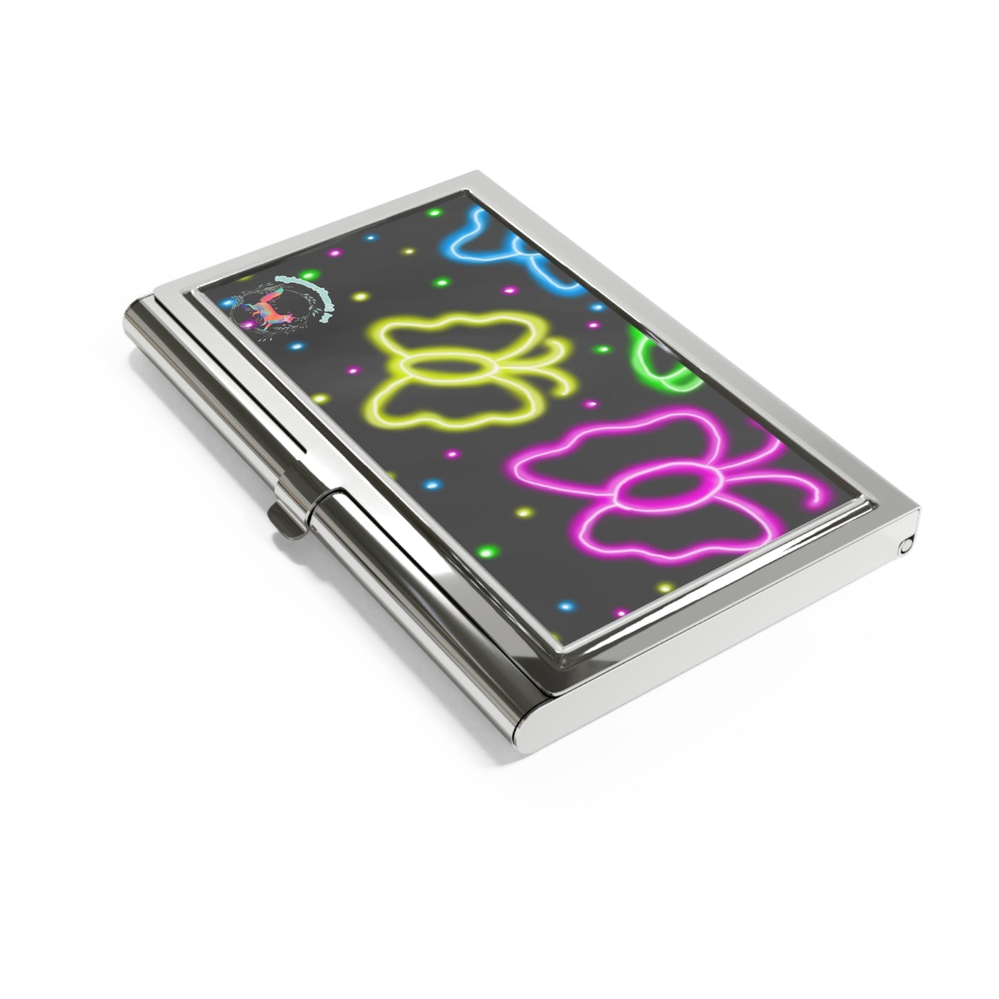 "Neon Butterflies" Business Card Holder