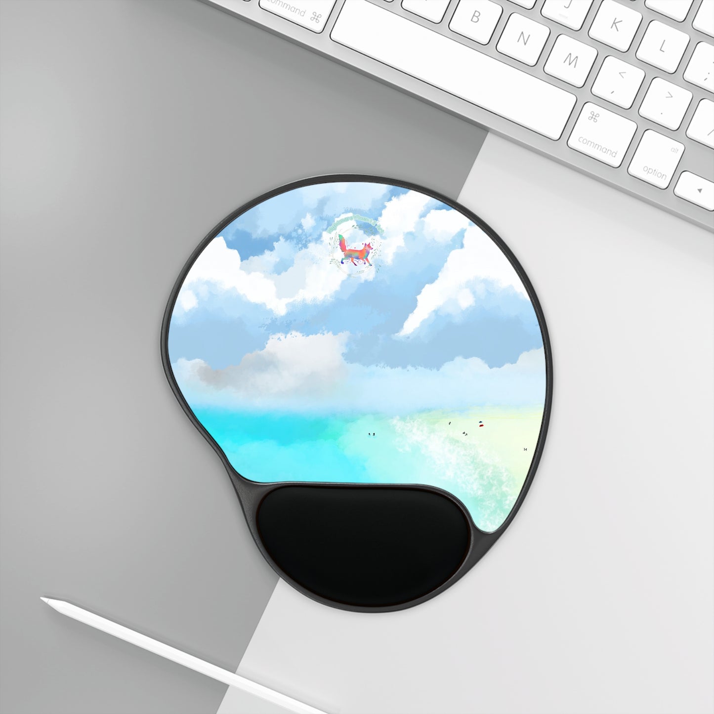 "Lovely Beach" Mouse Pad With Wrist Rest