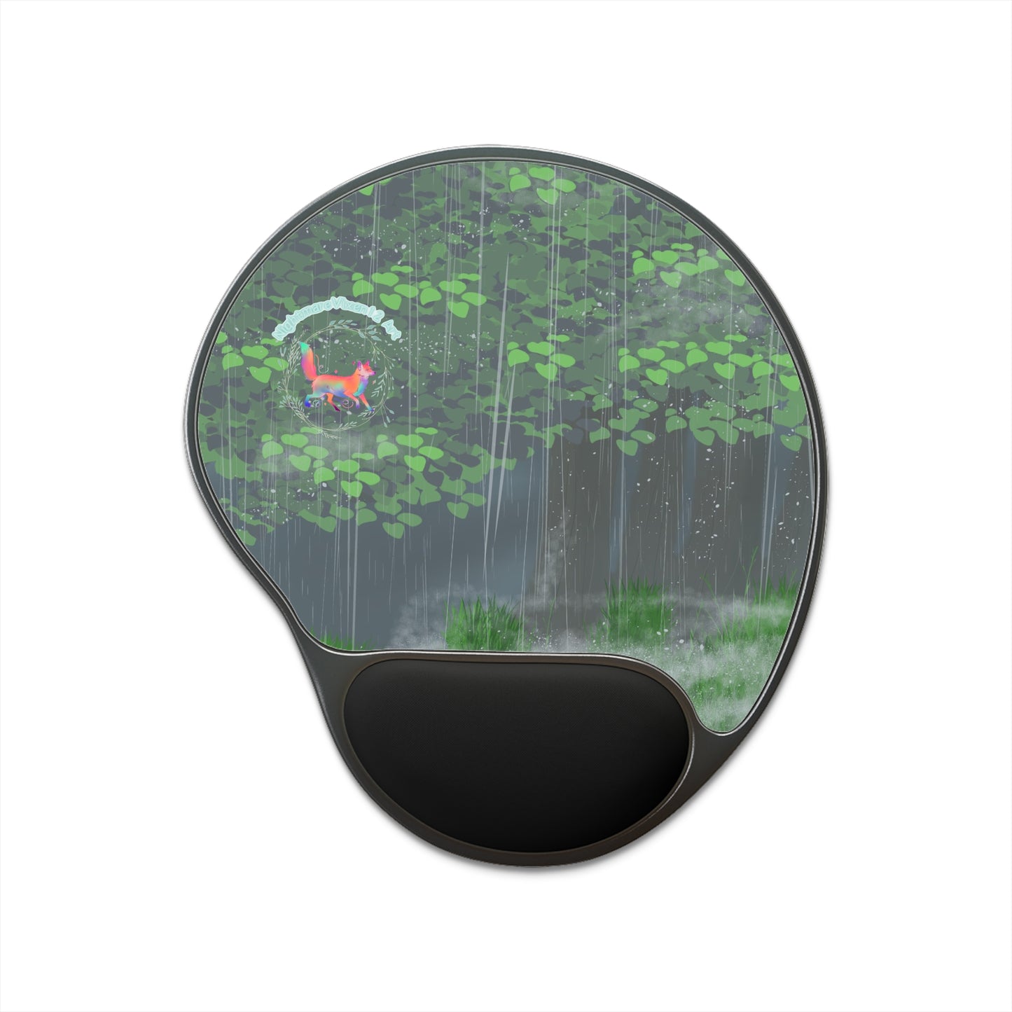 "Rainy Forest" Mouse Pad With Wrist Rest