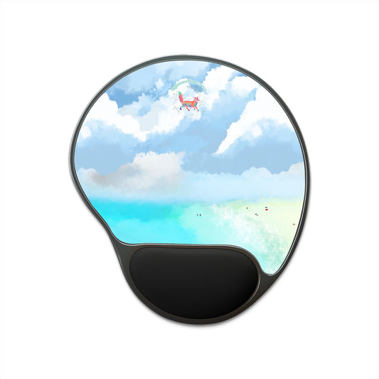 "Lovely Beach" Mouse Pad With Wrist Rest